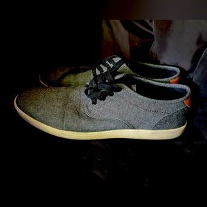 Steve Madden Men's Size 11 Blue Canvas Low Top Lace Up Deck Shoe Sneakers